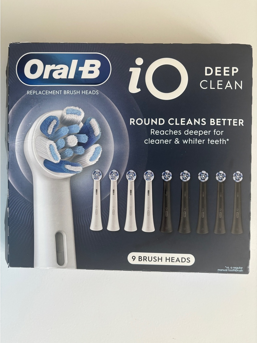 Oral-B iO Deep Clean Replacement Toothbrush Heads 4/White & 5/Black New Open Box